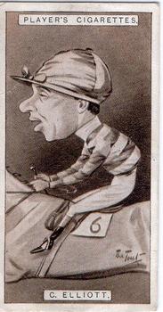 1925 Player's Racing Caricatures #14 Edward Charles Elliott Front